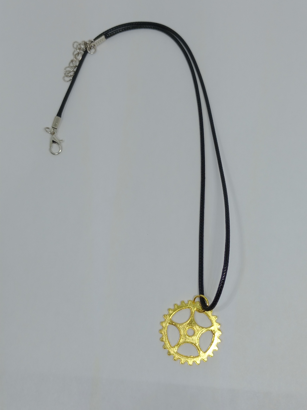 Gold Gear Pendant Necklace